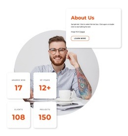 Om Oss Block - HTML Website Builder