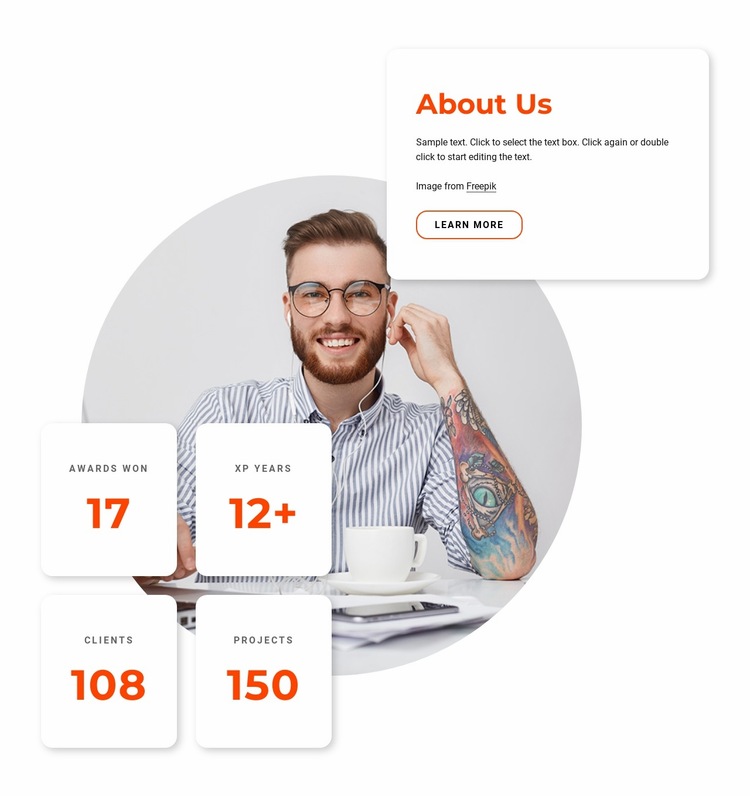 About us block Website Builder Templates