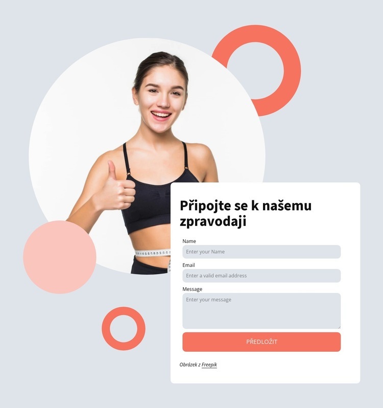 Připojte se k newsletteru našeho sportovního klubu Šablona CSS