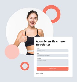 HTML-Seite Für Abonnieren Sie Den Newsletter Unseres Sportvereins