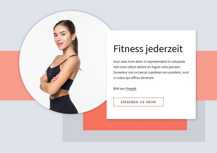 Fitness-Herausforderungen Website-Modell