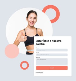 Página HTML Para Únete Al Boletín De Nuestro Club Deportivo