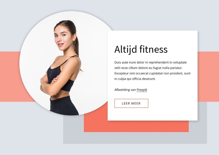 Fitness uitdagingen Website ontwerp