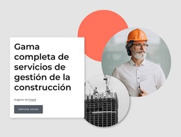 Servicios De Gestión De La Construcción - Plantilla De Sitio Web Móvil