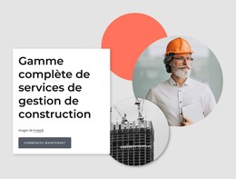 Services De Gestion De La Construction - Modèle De Page HTML