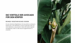 The Benefits Of Avocado - Vorlagen Website-Design