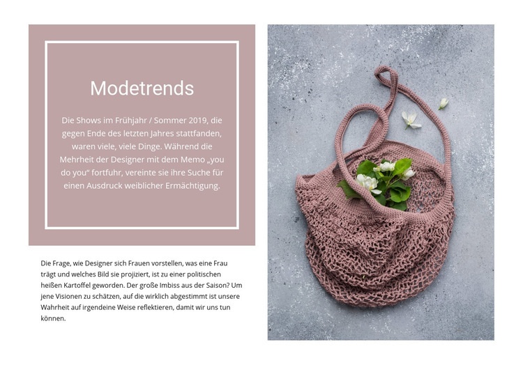 Eco trends Website-Modell