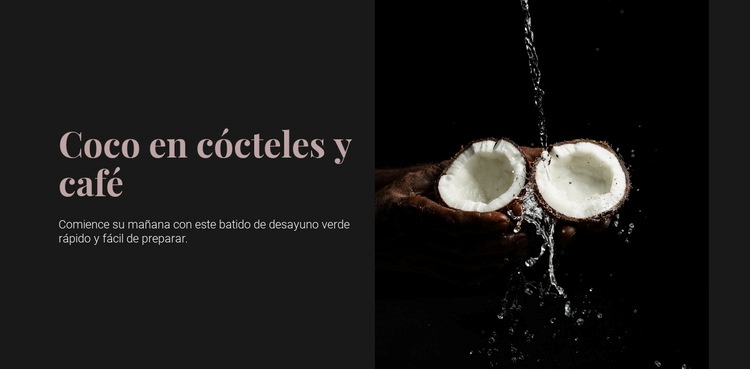 Coconut in cocktails Creador de sitios web HTML