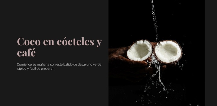 Coconut in cocktails Plantillas de creación de sitios web