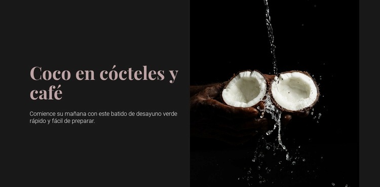 Coconut in cocktails Plantilla de sitio web