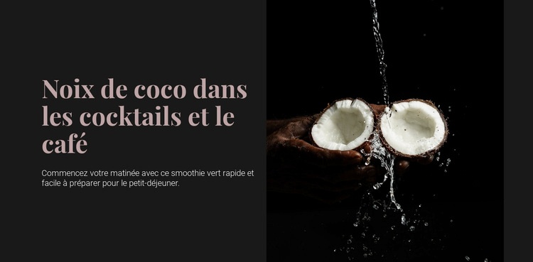 Coconut in cocktails Maquette de site Web