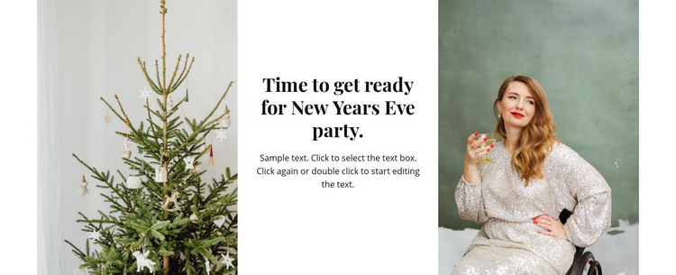 Time for new year party Homepage Design