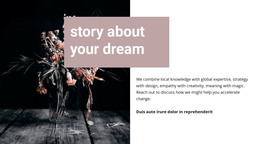 Story About Your Dream - HTML Code Template