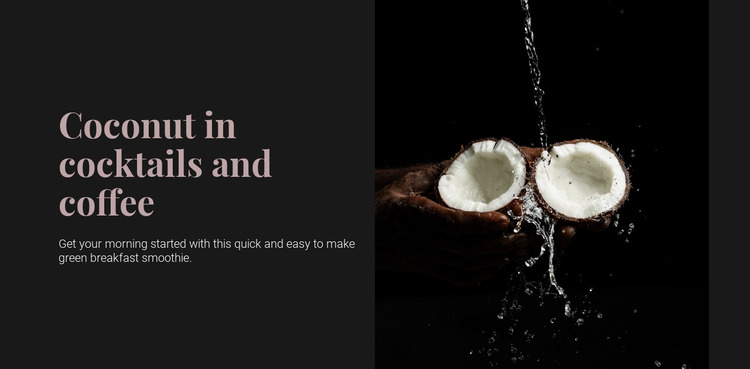 Coconut in cocktails Html Website Builder