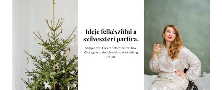 Ideje az újévi partinak HTML Sablon