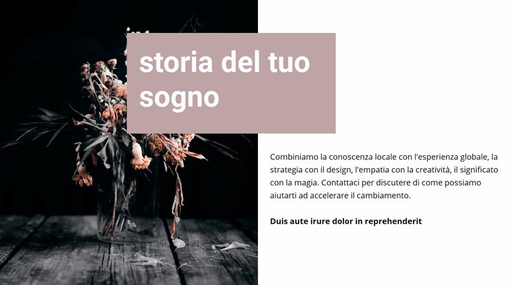 Story about your dream Modello CSS