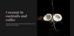 Landing Page Template For Coconut In Cocktails