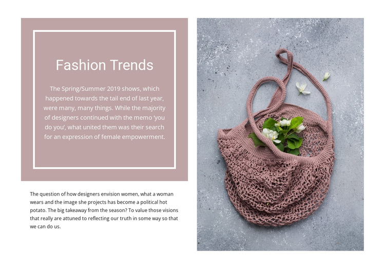 Eco trends One Page Template