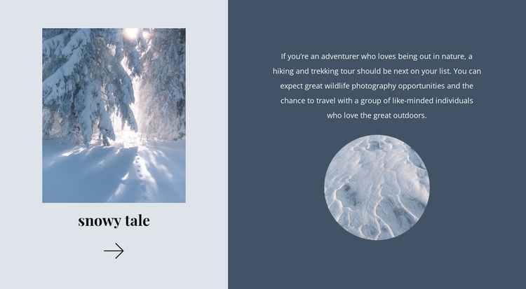 Winter tale One Page Template
