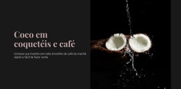 Maquete De Site Gratuita Para Coconut In Cocktails