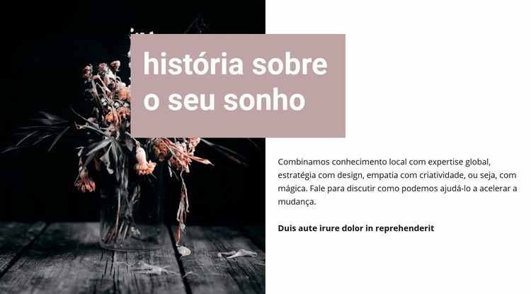 Story about your dream Maquete do site