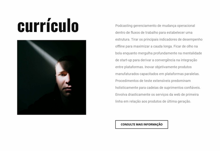 Graphic designer resume Maquete do site