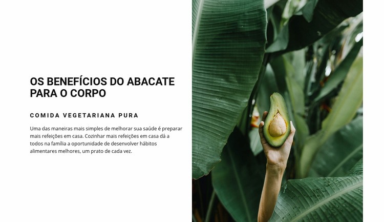 The benefits of avocado Modelo de site