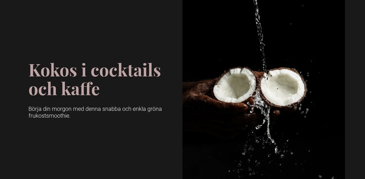 Kokos i cocktails Hemsidedesign