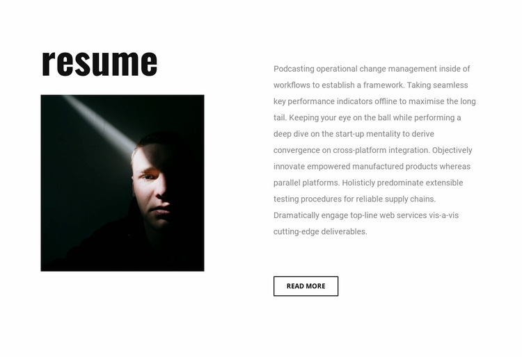Graphic designer resume Website Design