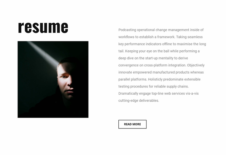 Graphic designer resume Website Template