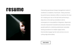 Graphic designer resume - WordPress Theme by Nicepage
