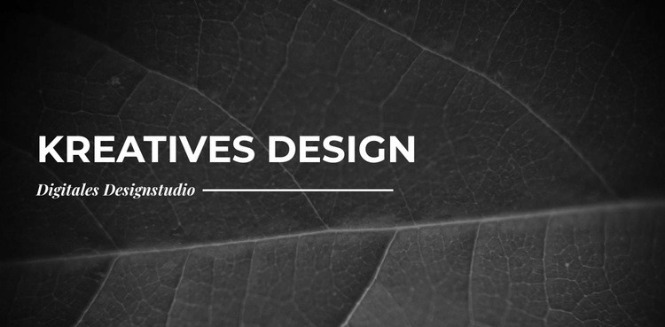 Wir erstellen Creatives von Grund auf neu Website-Modell