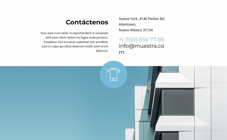 Obtener contactos para la comunicación Plantillas de creación de sitios web