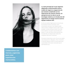 Foto Y Texto En Blanco Y Negro: Plantilla De Página HTML
