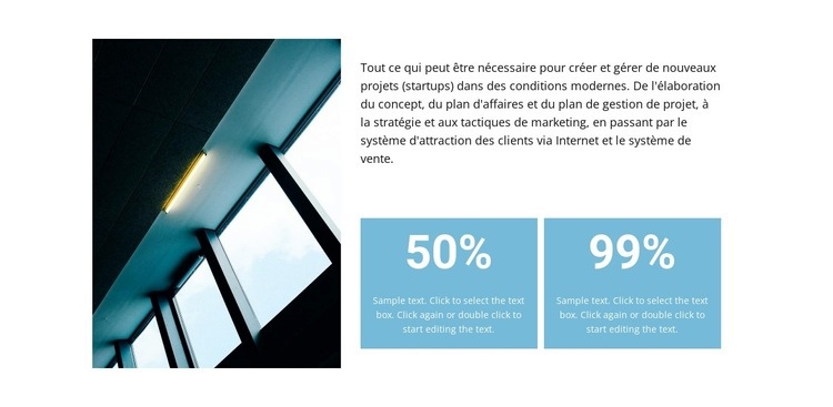 Compteur de pourcentage Maquette de site Web