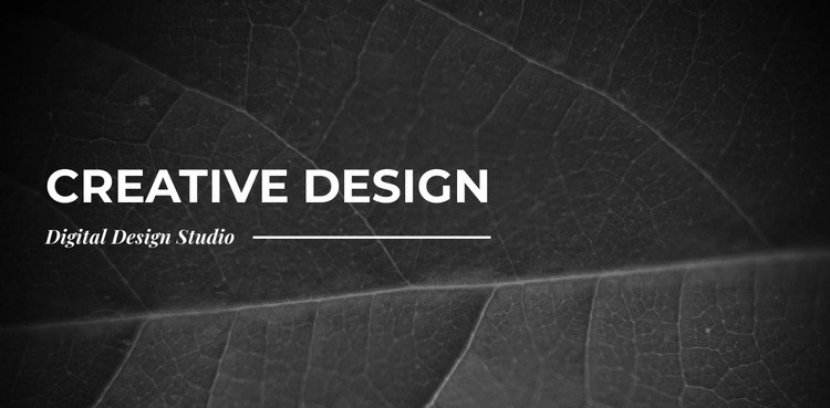 We create creatives from scratch HTML Template