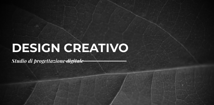 Creiamo creativi da zero Costruttore di siti web HTML