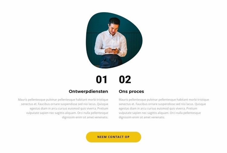 Twee vectoren Website Builder-sjablonen