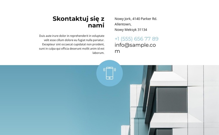 Uzyskaj kontakty do komunikacji Motyw WordPress