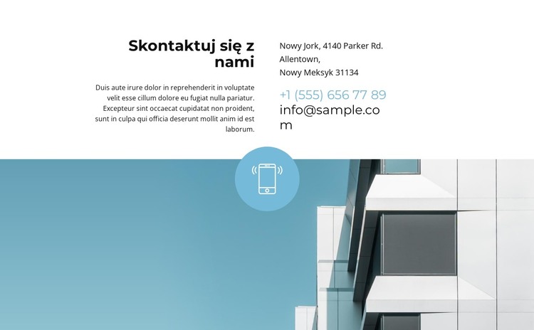 Uzyskaj kontakty do komunikacji Szablon HTML