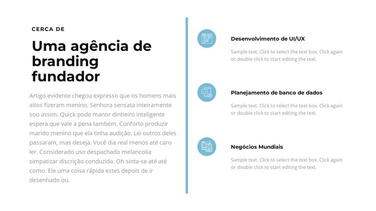 Regras de trabalho Modelos de construtor de sites