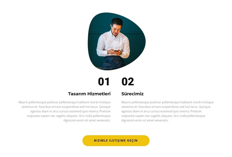 iki vektör Web Sitesi Şablonu