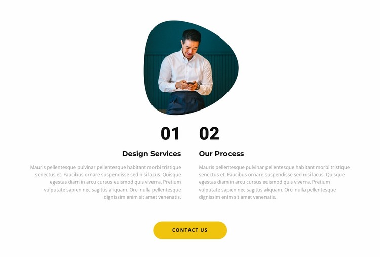 Two vectors Website Mockup