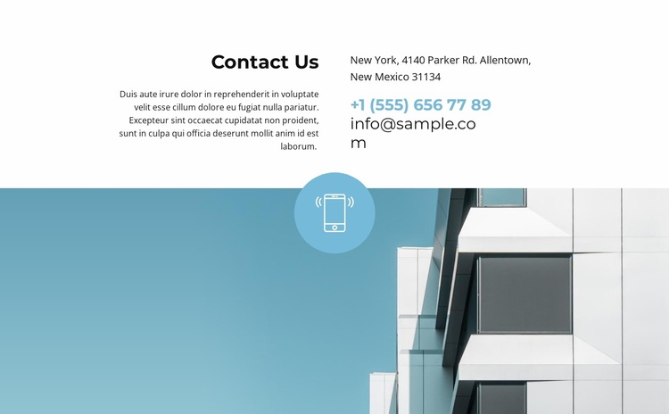 Get contacts for communication Website Template