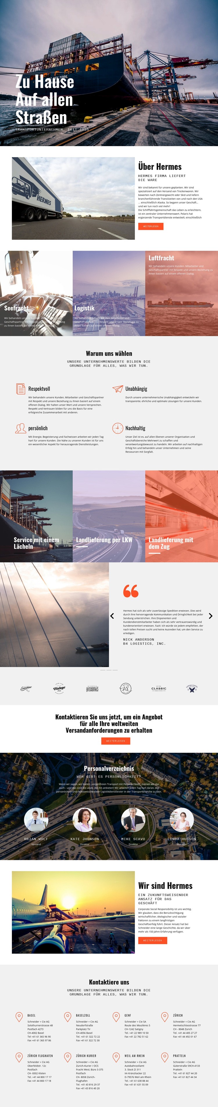 Harte Straßen der Industrie Website design