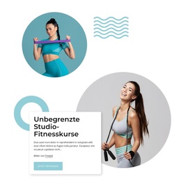 Unbegrenzte Studio-Fitnesskurse - Integrierte CMS-Funktionalität