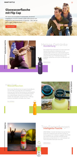 Wasserflaschen – Responsives WordPress-Theme