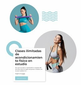 Clases Ilimitadas De Acondicionamiento Físico En El Estudio - Creador De Sitios Web Gratuito