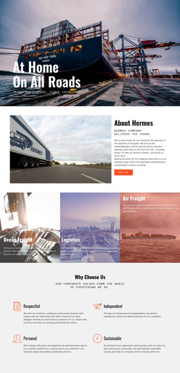 Hard Roads Of Industiral - Customizable Professional Homepage Design