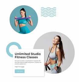 Unlimited Studio Fitness Classes - Create HTML Page Online